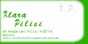 klara pilisi business card